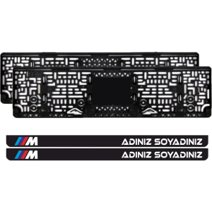 M Logolu Isimli Takmatik Pleksi Plakalık